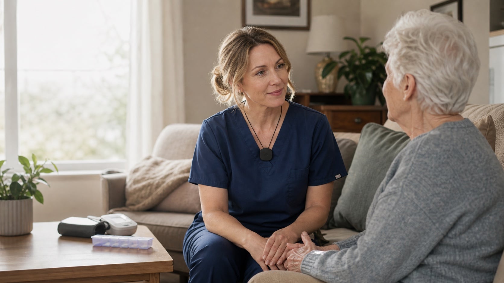 Home Nursing field team in conversation