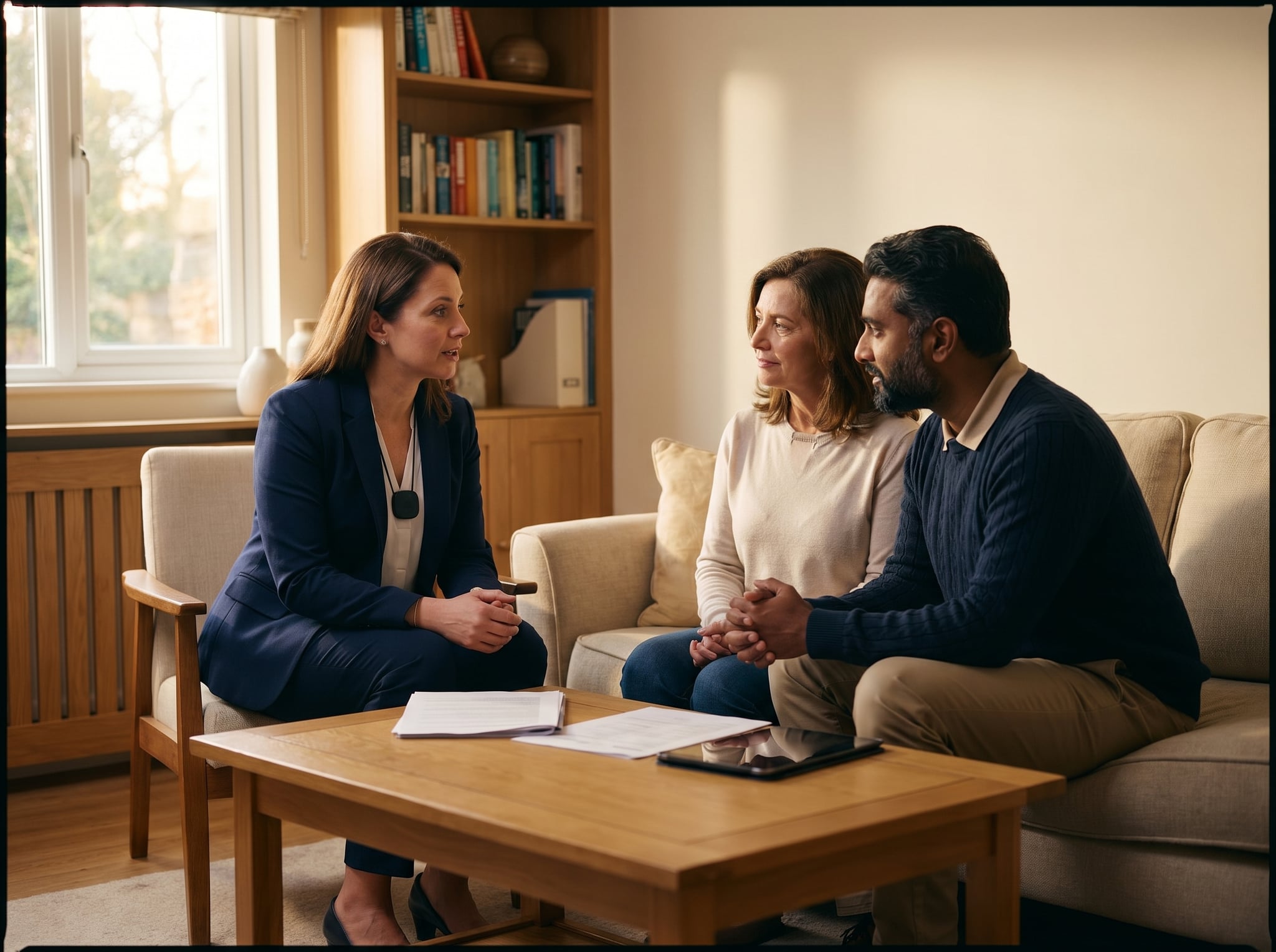Insurance field team in conversation